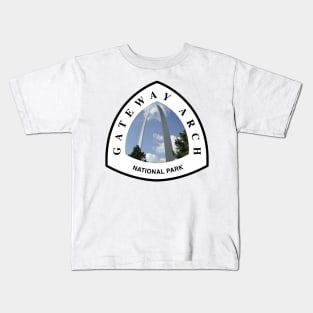 Gateway Arch National Park shield Kids T-Shirt